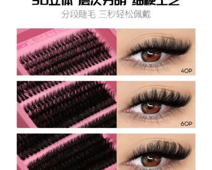 Pink cluster lashes