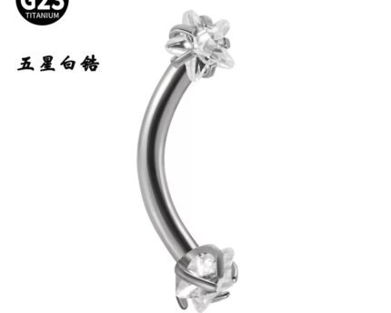 Rook piercing jewelry (curved barbel)